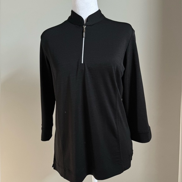 Sport Haley Black Golf 1/4 Zip Pullover Size Small - Picture 1 of 7